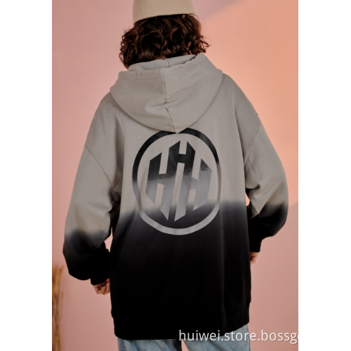 Baumwolle Gradual Change Crewneck Sweatshirt